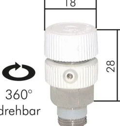 Ablassventil / Entlüftungsventil, G 1/8", PN10