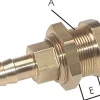 Abreiß-Schnellkupplung (NW5) 9 (3/8")mm Schlauch, Messing
