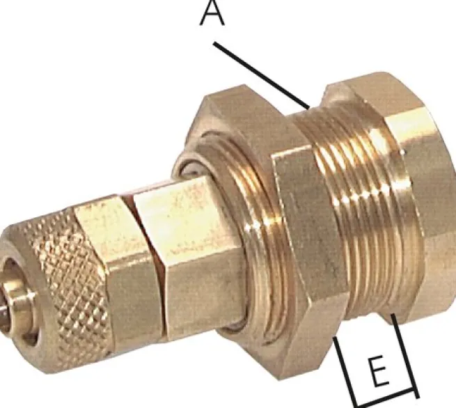 Abreiß-Schnellkupplung (NW5) 8x6mm Schlauch, Messing