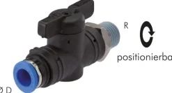 Absperrhahn R 1/4"-8mm, IQS-Standard