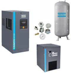 AKTION Atlas Copco Schraubenkompressor GA 7 VSD+ P inklusive Kältetrockner und Druckluftbehälter - anschlussfertige Neuanlage