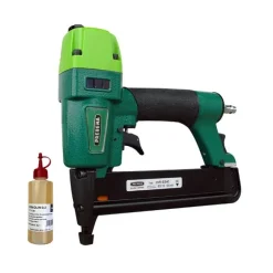 AKTION DF-Spar-Set Prebena Druckluftnagler 2XR-ES40 + ES-Box + Systainer + Spezial-Öl für Druckluftwerkzeuge