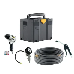 AKTION KFZ-Systainer-Set inkl. Systainer SYS 4 TL, Schneider 1/2" Schlagschrauber, Stecknüsse, Reifenfüller geeicht, Schlauch und Ausblaspistole
