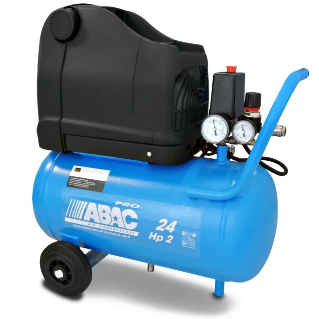 AKTION OILFREE-SET: ABAC Kompressor POLE POSITION OSS20P, Blaspistole & Spiralschlauch