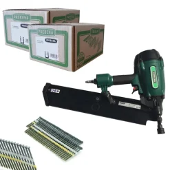 AKTION Prebena Druckluftnagler 6X-RK90 + 1 Schachtel RK28/65BKRI + 1 Schachtel RK31/80BKRI
