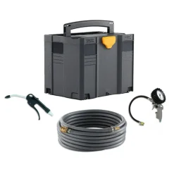 AKTION Universal-Systainer-Set inkl. Systainer SYS 4 TL Druckluftschlauch + geeichter Reifenfüller + Ausblaspistole