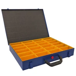 Allit EuroPlus Pro M 44H-24 Profi-Metallkoffer für Kleinteile, Sortimentskasten mit 24 Einsätzen
