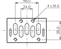 Anschlussplatte ISO 5599-1 Größe 2, G 1/2"
