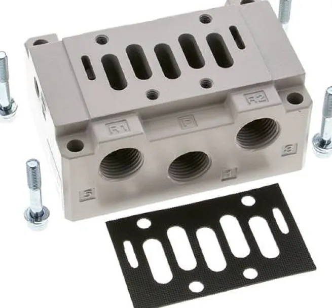 Anschlussplatte ISO 5599-1 Größe 2, G 1/2"