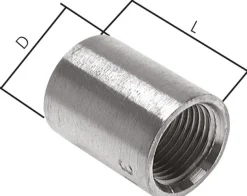 Anschweißmuffe Rp 1/8"-8mm, 1.4571 (DIN2986-halb)