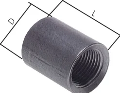 Anschweißmuffe Rp 1/2"-34mm, ST 37-2 (DIN2986-voll)