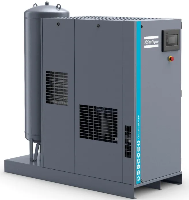 Atlas Copco Schraubenkompressor GA 11 VSDs FF TM MEAC Öl -& Druckluftbehälter & Kältetrockner AD2000