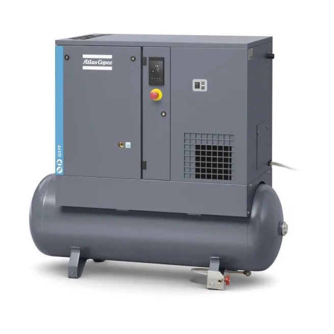 Atlas Copco Schraubenkompressor G 3 FF - 10 bar inkl. Kältetrockner und Behälter