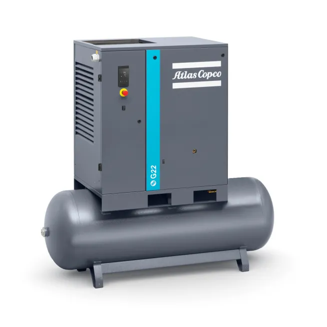 Atlas Copco Schraubenkompressor G 22 P - 10 bar inkl. Behälter