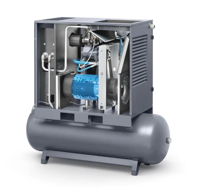 Atlas Copco Schraubenkompressor G 18 FF - 10 bar inkl. Kältetrockner und Behälter