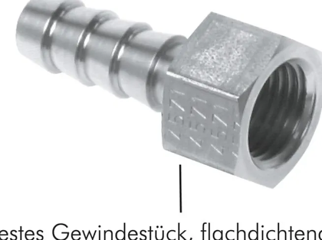 Aufschraub-Schlauchtülle G 1/2"-9 (3/8")mm, Messing vernickelt