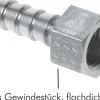 Aufschraub-Schlauchtülle G 1/4"-6 (1/4")mm, Messing vernickelt