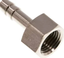 Aufschraub-Schlauchtülle G 1/4"-6 (1/4")mm, Messing vernickelt