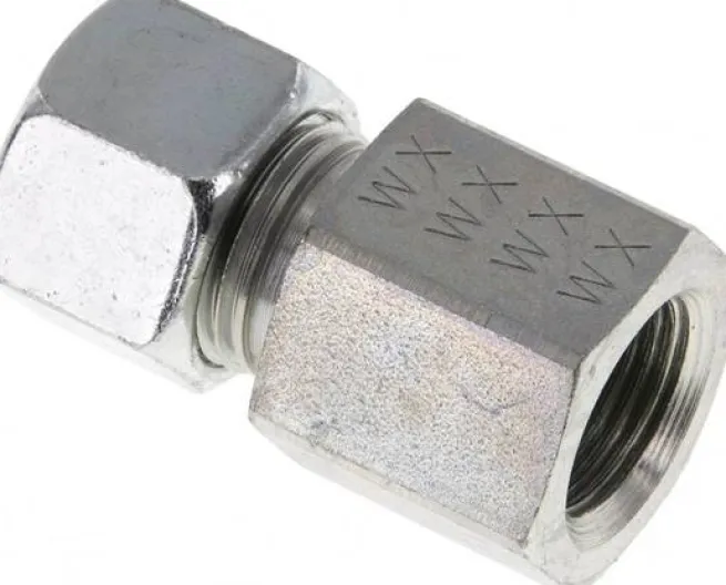 Aufschraub-Schneidringverschr. G 3/8"-12 L (M18x1,5), Stahl verzinkt