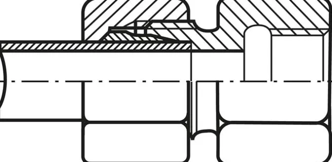Aufschraub-Schneidringverschr. G 3/8"-12 L (M18x1,5), Stahl verzinkt