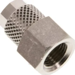 Aufschraub-Verschraubung G 1/8"-6x4mm, Messing vernickelt