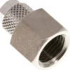 Aufschraub-Verschraubung G 1/4"-6x4mm, Messing vernickelt