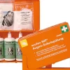 Augenspülung, Sofortset: Kunststoffbox mit praktischer Wandhalterung.