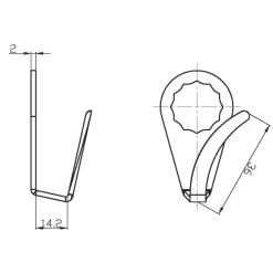 Ausglasmesser für Fahrzeugscheiben U37 36 mm