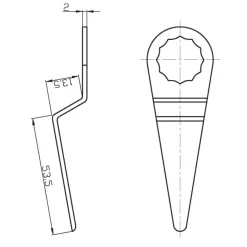 Ausglasmesser für Fahrzeugscheiben G58 53,5 mm