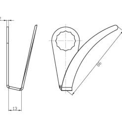 Ausglasmesser für Fahrzeugscheiben U95 90 mm