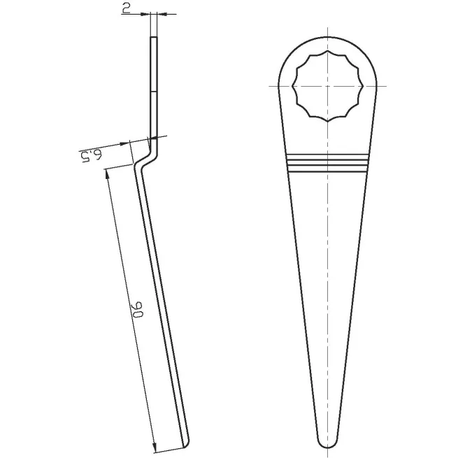 Ausglasmesser für Fahrzeugscheiben G95 90 mm