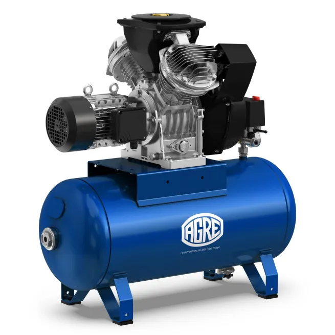 AUSSTELLER I AGRE Industrie-Kolbenkompressor Typ ALG MEK-4 10 90 D auf Behälter, 4116002264