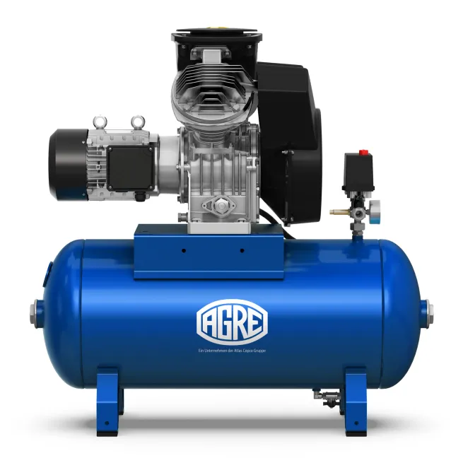 AUSSTELLER I AGRE Industrie-Kolbenkompressor Typ ALG MEK-4 10 90 D auf Behälter, 4116002264