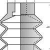 Balgsauger, 2,5-fach, 9,0x2mm, NBR (55A, schwarz)