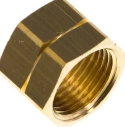 Überwurfmutter Messing, G 3/8" LH, 4 / 6 / 9 mm