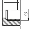 Überwurfmutter Messing, G 1/8", 4 / 6 mm