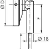 Bimetallthermometer, senkrecht D100/-20 bis +60°C/100mm, Edelstahl