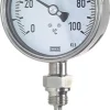 Bimetallthermometer, senkrecht D100/0 bis +600°C/160mm, Edelstahl