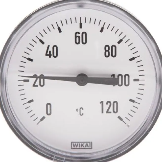 Bimetallthermometer, waagerecht D63/0 bis +60°C/60mm, Kunststoffgehäuse