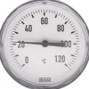 Bimetallthermometer, waagerecht D100/0 bis +60°C/40mm, Kunststoffgehäuse