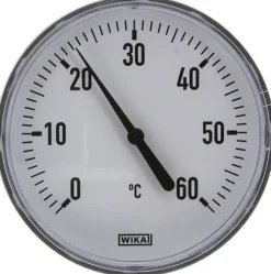 Bimetallthermometer, waagerecht D100/0 bis +60°C/40mm, Kunststoffgehäuse