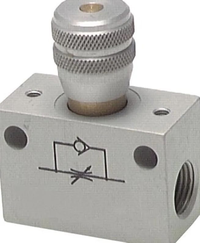 Block-Drosselrückschlagventil, G 1/4", Präzisionsausführung