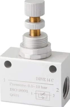 Block-Drosselrückschlagventil, G 1/4", Kompakt