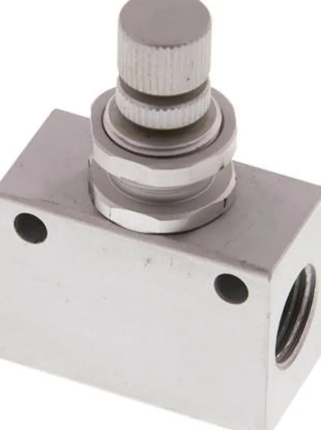 Block-Drosselrückschlagventil, G 1/4", Kompakt