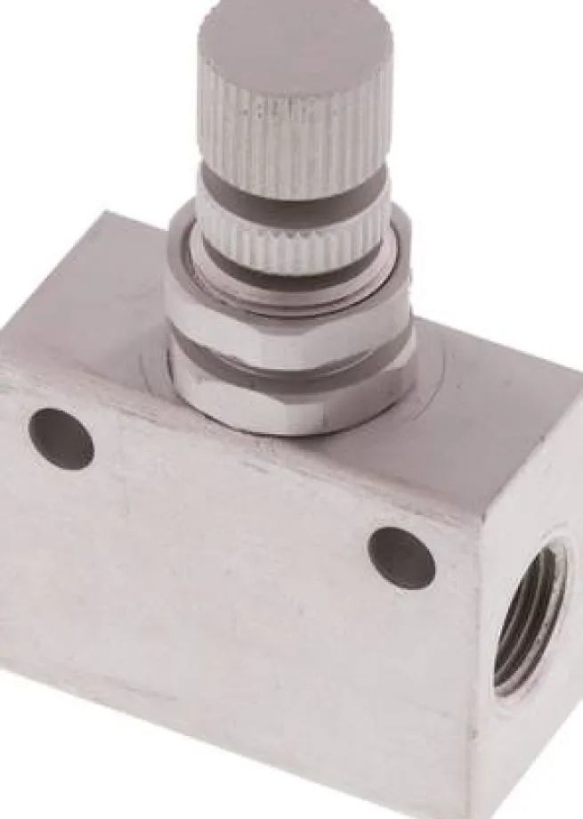 Block-Drosselrückschlagventil, G 1/8", Kompakt