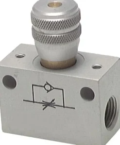 Block-Drosselrückschlagventil, G 1/8", Präzisionsausführung
