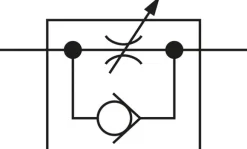 Block-Drosselrückschlagventil, G 1/8", Präzisionsausführung