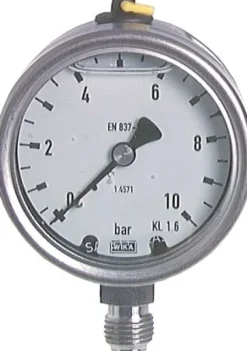 Chemie-Glycerin-Manometer senkrecht, 63mm, 0 - 160 bar