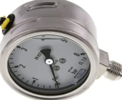 Chemie-Glycerin-Manometer senkrecht, 63mm, 0 - 6 bar