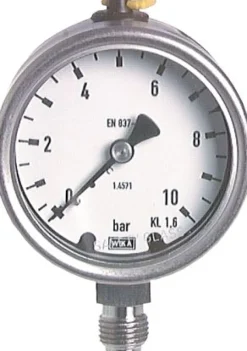 Chemie-Manometer senkrecht, 63mm, 0 - 100 bar